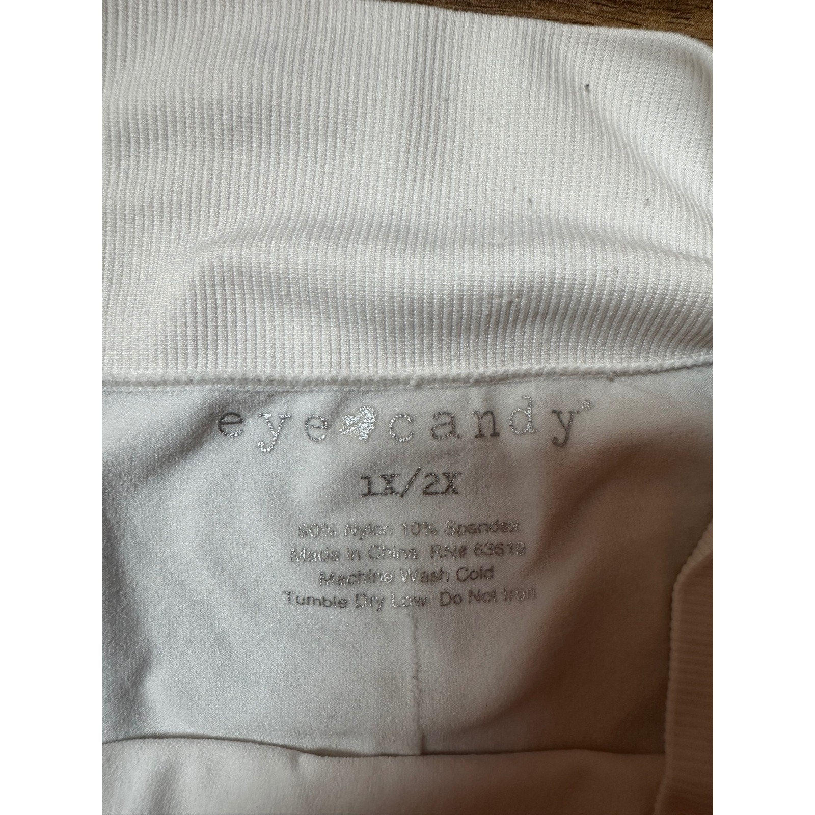 Eye Candy Womens Seamless Shapewear Biker Shorts 1x 2x Ivory High Waist Stretch